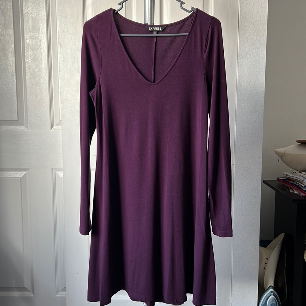 Express Purple v-neck dress